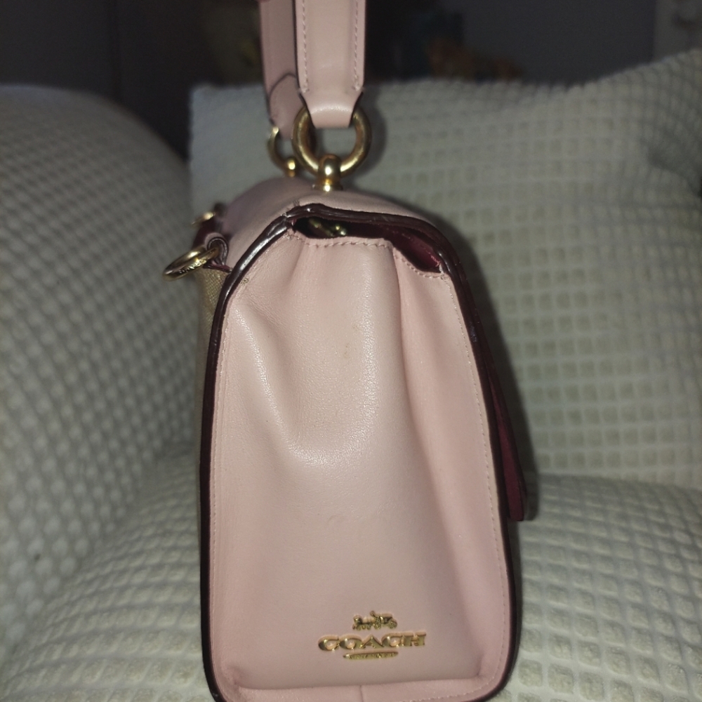 Coach Tilly Signature & Pink Satchel Crossbody - Picture 7 of 16